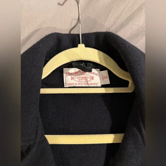 Vintage Filson Mackinaw Wool Western Vest (xl, dark blue) - Picture 7 of 13